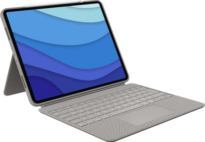 Këllëf tastiere Logitech Combo Touch, për iPad Pro 12.9", me trackpad, Sand