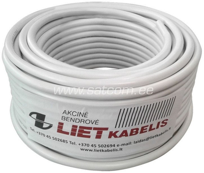 Kabull elektrik Lietkabelis KH05VV-U NYM, 3 x 2.5 mm², 10 m, i bardhë