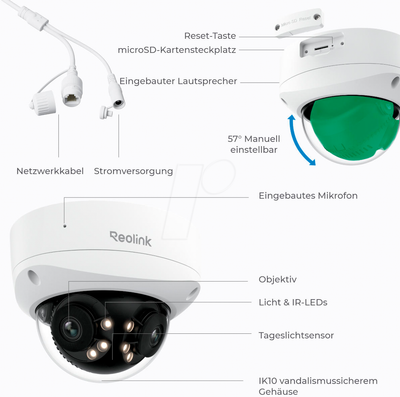 Kamerë sigurie Reolink Duo Series P757, IP 16MP, PoE, e jashtme
