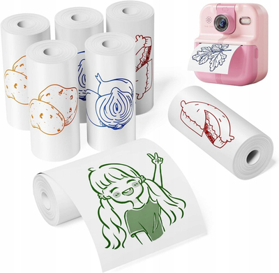 Letër termale me ngjyra Papier Insert Color Print, 7 role, 56mm x 5m, për Xrec P02 K22