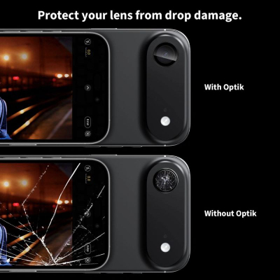Mbrojtës kamere Tech-Protect Camring Fit+ për iPhone 17 Air Pro, xham i fortë, vendosje e thjeshtë, i zi