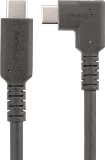 Kabllo StarTech USB C 2m, kënd i djathtë, 5 Gbps, 100W PD, i zi
