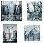 Set aksesorësh për pjatalarëse Bosch Four Piece, 4 pjesë, gri