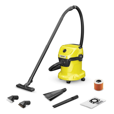 Fshesë me vakum Karcher WD 3 V 15 4 20 Car, universal, për tharje dhe lagështi, e verdhë