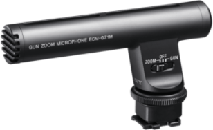 Mikrofon drejtues Sony ECM-GZ1M, për kamera, mono, i zi