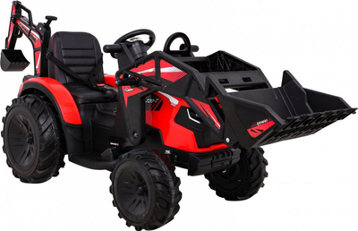 Traktor elektrik për fëmijë Buggy 720 T, 12V, me rimorkio, i kuq