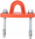 Mbajtës tavanor Tiguar Mounting Bracket, kapacitet 12 kN, për aerial yoga, portokalli