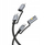 Kabllo makinë Hoco All in One, USB C Lightning, 60W, 1.2m, e zezë
