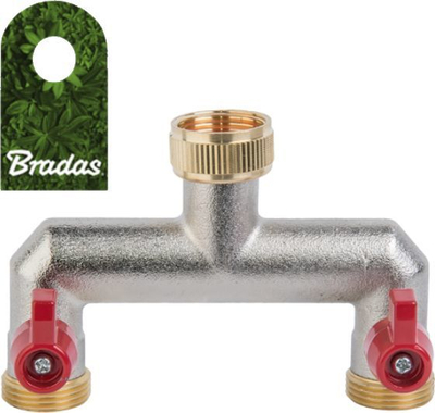 Ndajës uji për rubinet 2-Way, bronz i veshur me nikel, 3/4"