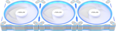 Ventilatorë kasë ASUS Prime MR120, 120mm, ARGB, set 3 copë, të bardhë
