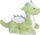Lodër pelushi Eliott Dragon, 50cm, jeshile e bardhë