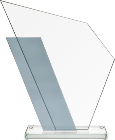 Трофеј од стакло Tryumf Glass Trophy GS615-24, проѕирен