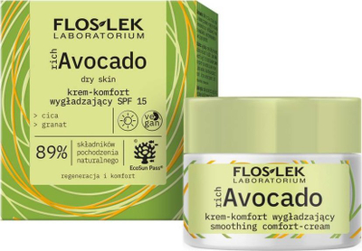 Krem dite për fytyrë Floslek richAvocado, SPF 15, për lëkurë të thatë, 50ml