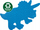 Shabllon rruazash SES Creative Green Beedz, Unicorn Dino, blu