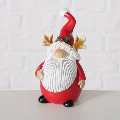 Figurinë zbukuruese Kaemingk Chubby Gnome Lumpi, e gjatë 10.5 cm, polyresin, me shumë ngjyra