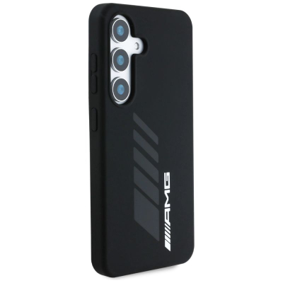 Mbrojtëse telefoni AMG Oversize Rhombs MagSafe për Samsung Galaxy S25, TPU PC, e zezë