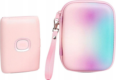 Çantë mbrojtëse LoveInstant për Fujifilm Instax Mini Evo LiPlay Square Link, me rrip dore, multicolor ombre
