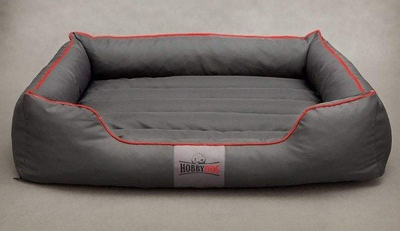 Shtrat për qen Hobbydog Comfort Bed, përmasa XL, gri me të kuqe