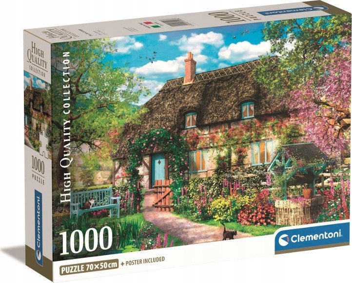 Puzzle Clementoni The Old Cottage, 1000 copë, dekorativ, shumëngjyrësh