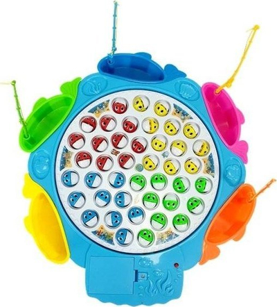 Lojë peshkimi Lean Toys Angling Baby, 42 peshq, 4 shkopinj, blu