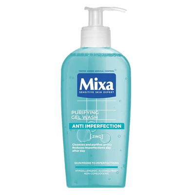 Xhel pastrues për fytyrë Mixa Gentle Purifying Gel, 200 ml