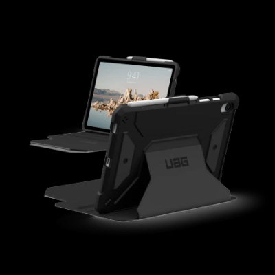 Mbrojtëse tableti UAG Metropolis SE për Samsung Galaxy Tab S9 FE, folio, e fortë kundra goditjeve, e zezë