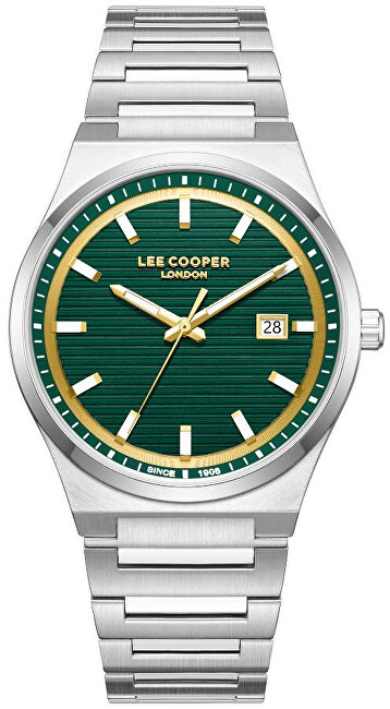 Ora për meshkuj Lee Cooper LC08288.370, mekanizëm quartz, rezistente ndaj ujit 50 m, e gjelbër