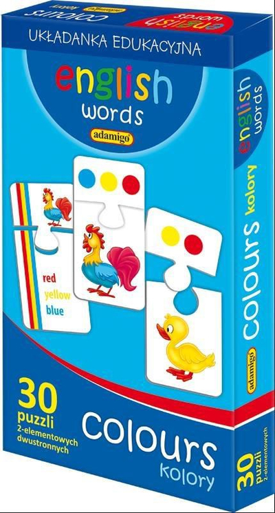 Puzzle Adamigo English words Colors, 60 elemente