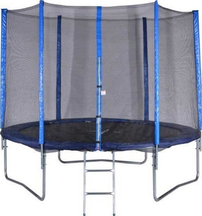 Trampolinë Spartan SMART, 305 cm, me rrjetë mbrojtëse dhe shkallë, blu