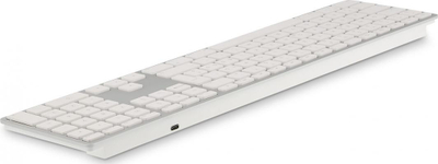 Tastierë LMP WKB-1243, wireless, HU, e bardhë dhe e argjendtë