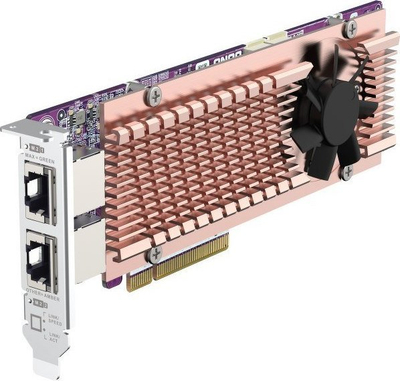 Kartë rrjeti QNAP QM2, PCIe, 10GbE RJ-45, me ftohës bakri