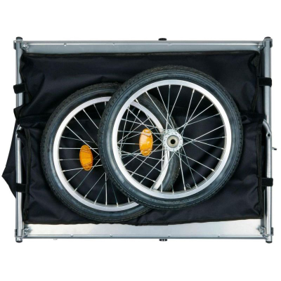 Rimorkio biçiklete Dunlop Bike Trailer, palosëse, me reflektorë, e zezë me të verdhë