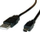 Kabllo USB Roline USB A në mini USB, 0.8m, USB 2.0, e zezë