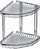 Raft këndor banjoje KAPITAN NETS 3800201580045, 2 nivele, metal kromi, argjendtë