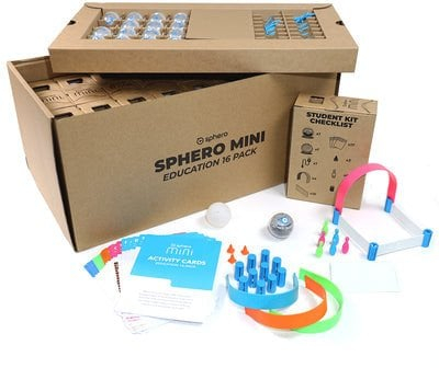 Едукативен сет Sphero Mini Education Pack, 16 роботи, со апликација, повеќебоен