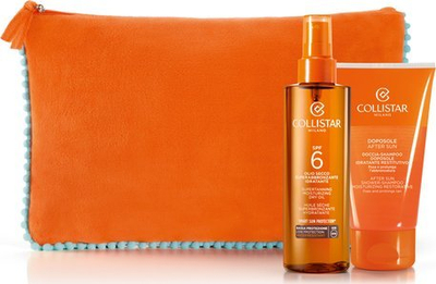 Set për rrezitje Collistar Supertanning Hydrating, SPF 6, vaj dielli dhe after sun, portokalli