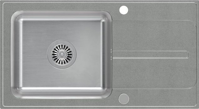 Lavaman kuzhine Quadron Ralph 111 Fusion, granit me çelik, gri