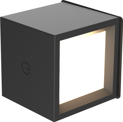 Dritë muri LED Newgarden Box 8, 7.5x7.5cm, e zezë