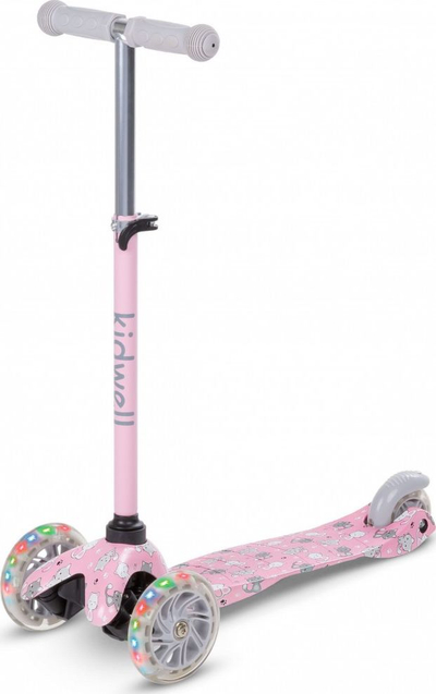 Trotinet balancues Kidwell UNO CATS, LED, deri 25 kg, rozë