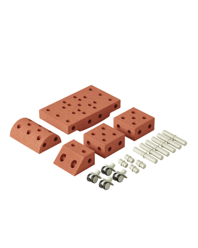 Set ndërtimi për fëmijë MODU Explorer, modular, ngjyrë portokalli dhe e gjelbërt