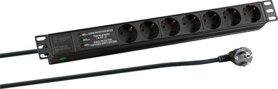 Zgjatës EFB Elektronik EK631DE.3, 7 prize, kabllo 2 metra, ngjyrë e zezë