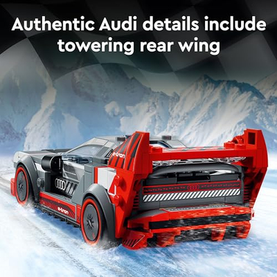 Lodër me tulla LEGO Speed Champions Audi S1 e tron quattro Race Car, model garash, shumëngjyrësh