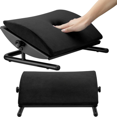 Mbajtëse këmbësh Mozos FS3, ergonomike, e rregullueshme, e zezë