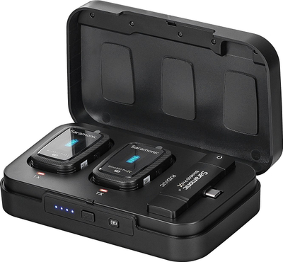 Sistem mikrofoni wireless Saramonic Blink500 Pro XB6 2023, 2 transmëtues, USB-C, i zi