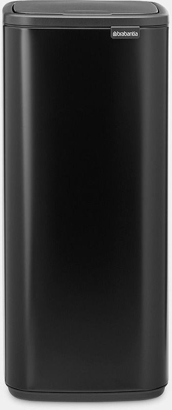 Kosh plehrash Brabantia Touch Bin, 30L, me kapak me prekje, matt i zi