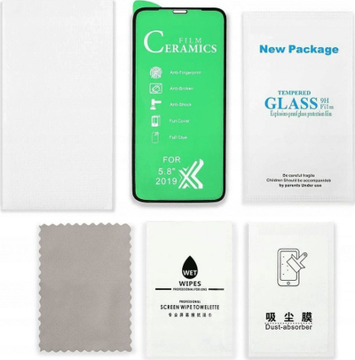 Xham mbrojtës keramik për telefon Samsung Galaxy A72 A72 5G, 9D, 0.33mm, i zi
