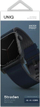 Rrip dore Uniq Straden për Apple Watch 42 44 45mm, lëkurë hibride, blu