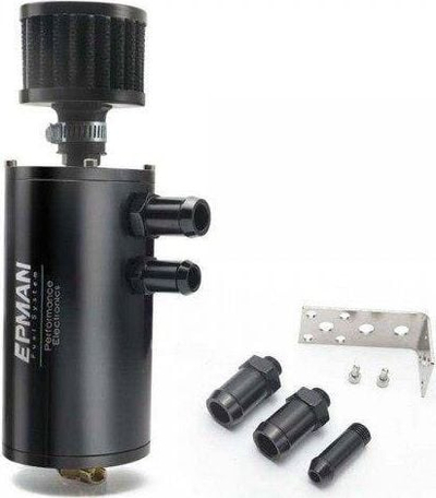 Depozitë vaji TurboWorks Oil Catch Tank 0.3L, dalje 12mm 15mm, e zezë