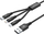 Kabllo Unitek USB-A - USB-C/microUSB/Lightning (C14049BK), 1.2 m, e zezë 
