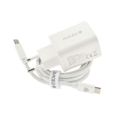 Dviced Wall Charger 35W GaN 1 USB-A, 1 USB-C EU W Cable, White